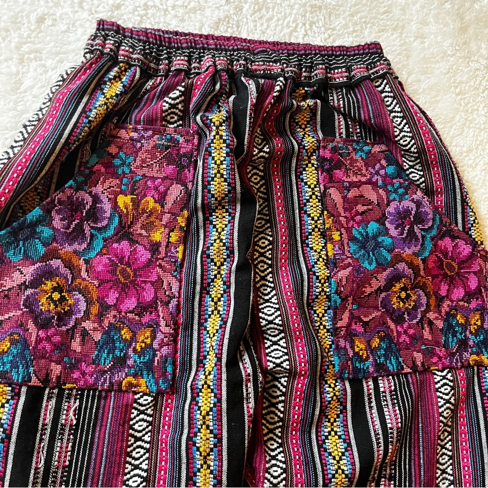 Handmade Mexican Pants Size S/M Multicolor